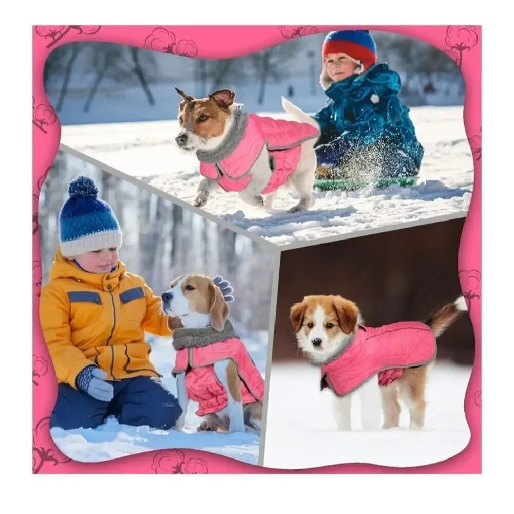 Fragralley Waterproof Windproof Winter Coat for Dogs, Reflective Cold Weather Ja